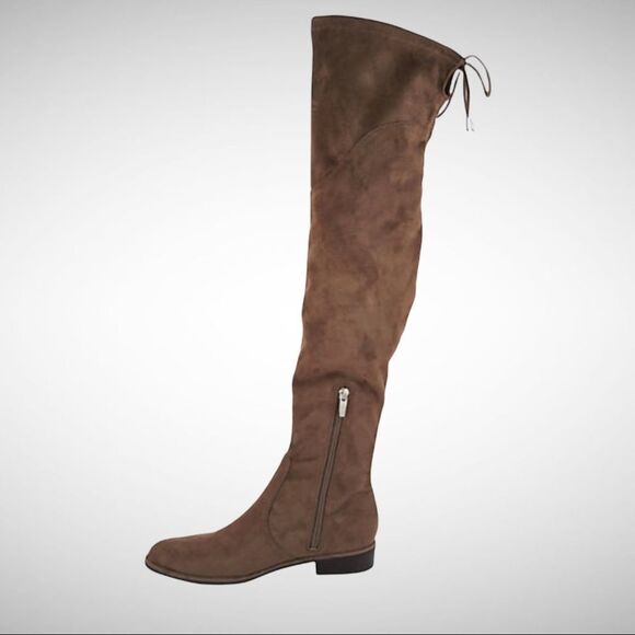 Marc Fisher Taupe Hulie Over The Knee Faux Suede Boots 8M new in Box - Picture 5 of 14